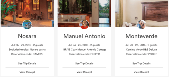airbnb trips screenshot